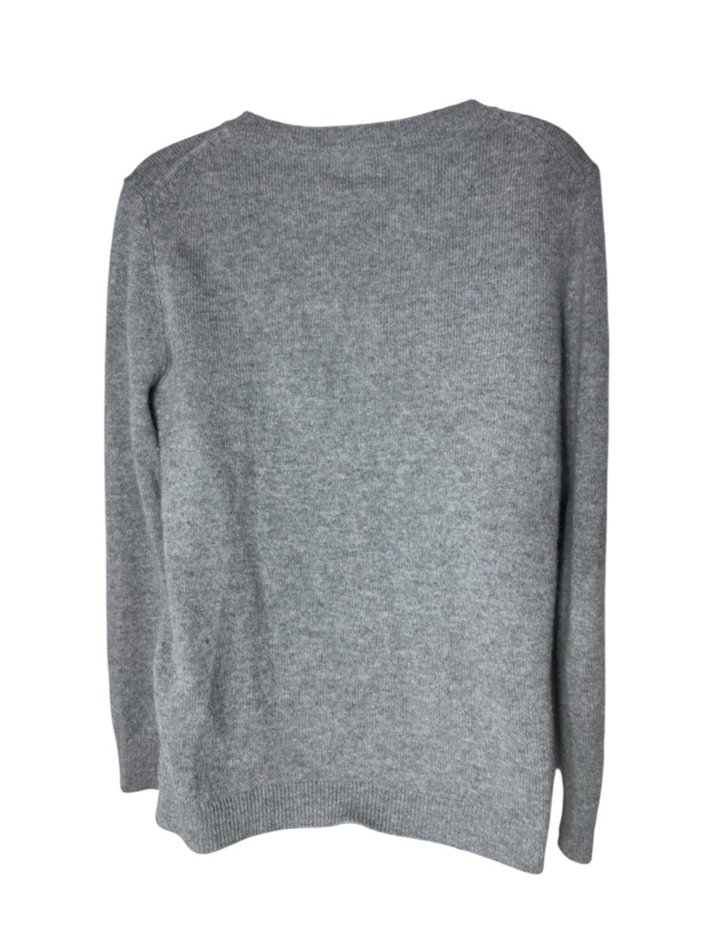 Nordstrom women’s medium 100% cashmere gray soft v neck sweater shirt - Picture 2 of 4